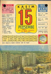 15 Kasım 1979 Takvim Yaprağı - Doğum Günü Hediyesi EFM(N)11671 - Gökçekoleksiyon