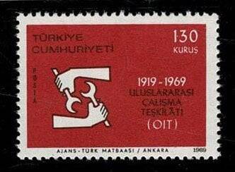 15 Nisan 1969 Uluslararası Çalışma Teşkilatının 50.Yılı PPT2040 - 1