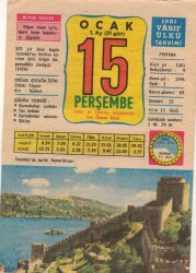 15 Ocak 1981 Takvim Yaprağı EFM(N)2739 - 1