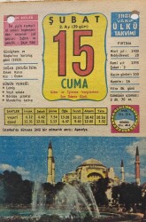 15 Şubat 1980 Takvim Yaprağı - Doğum Günü Hediyesi EFM(N)7839 - Gökçekoleksiyon