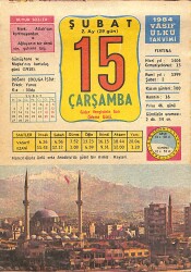 15 Şubat 1984 Takvim Yaprağı - Doğum Günü Hediyesi EFMN15227 - Gökçekoleksiyon