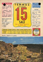 15 Temmuz 1975 Takvim Yaprağı - Doğum Günü Hediyesi EFM(N)9279 - Gökçekoleksiyon