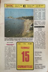 15 Temmuz 1978 Takvim Yaprağı - Doğum Günü Hediyesi EFM(N)9386 - Gökçekoleksiyon