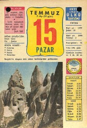 15 Temmuz 1979 Takvim Yaprağı - Doğum Günü Hediyesi EFM(N)11743 - Gökçekoleksiyon