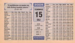15 Temmuz 2008 Takvim Yaprağı EFM(N)2017 - 1