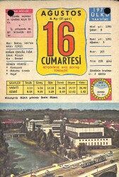 16 Ağustos 1975 Takvim Yaprağı - Doğum Günü Hediyesi EFM(N)9311 - Gökçekoleksiyon
