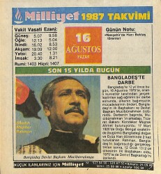 16 Ağustos 1987 Takvim Yaprağı - Doğum Günü Hediyesi EFMN14102 - Gökçekoleksiyon