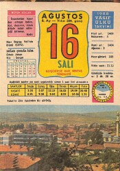 16 Ağustos 1988 Takvim Yaprağı - Doğum Günü Hediyesi EFM(N)9480 - Gökçekoleksiyon