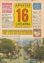 16 Ağustos 1989 Takvim Yaprağı - Doğum Günü Hediyesi EFMN13488 - Gökçekoleksiyon