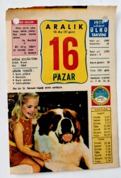 16 Aralık 1979 Takvim Yaprağı - Doğum Günü Hediyesi EFM(N)6541 - Gökçekoleksiyon