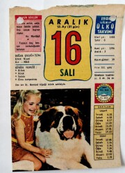 16 Aralık 1980 Takvim Yaprağı - Doğum Günü Hediyesi EFM(N)6622 - Gökçekoleksiyon