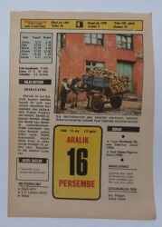 16 Aralık 1982 Takvim Yaprağı - Doğum Günü Hediyesi EFM(N)7321 - Gökçekoleksiyon