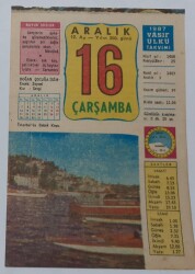 16 Aralık 1987 Takvim Yaprağı - Doğum Günü Hediyesi EFM(N)6981 - Gökçekoleksiyon