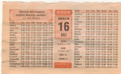 16 Aralık 2008 Takvim Yaprağı EFM(N)4451 - 1