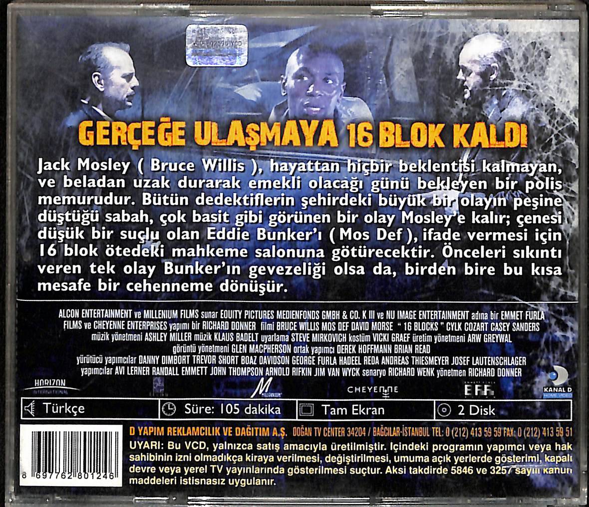 16 Blocks Orjinal VCD Film ' Bruce Willis ' VCD28077 - 2
