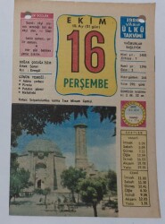 16 Ekim 1980 Takvim Yaprağı - Doğum Günü Hediyesi EFM(N)6974 - Gökçekoleksiyon