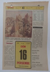 16 Ekim 1980 Takvim Yaprağı - Doğum Günü Hediyesi EFM(N)7082 - Gökçekoleksiyon