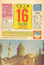 16 Ekim 1983 Takvim Yaprağı - Doğum Günü Hediyesi EFMN14733 - Gökçekoleksiyon