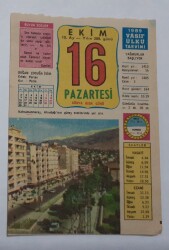16 Ekim 1989 Takvim Yaprağı - Doğum Günü Hediyesi EFM(N)6565 - Gökçekoleksiyon