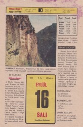 16 Eylül 1980 Takvim Yaprağı -Doğum Günü Hediyesi EFM(N)6416 - Gökçekoleksiyon