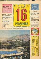 16 Eylül 1982 Takvim Yaprağı - Doğum Günü Hediyesi EFMN13528 - Gökçekoleksiyon