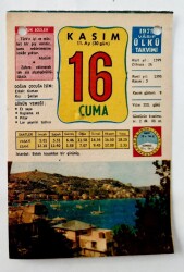 16 Kasım 1979 Takvim Yaprağı -Doğum Günü Hediyesi EFM(N)6512 - Gökçekoleksiyon