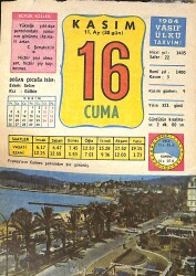 16 Kasım 1984 Takvim Yaprağı - Doğum Günü Hediyesi EFMN14794 - Gökçekoleksiyon