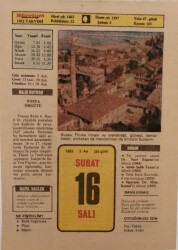 16 Şubat 1982 Takvim Yaprağı - Doğum Günü Hediyesi EFM(N)7685 - Gökçekoleksiyon