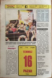 16 Temmuz 1978 Takvim Yaprağı - Doğum Günü Hediyesi EFM(N)9387 - Gökçekoleksiyon