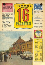 16 Temmuz 1979 Takvim Yaprağı - Doğum Günü Hediyesi EFM(N)12474 - Gökçekoleksiyon