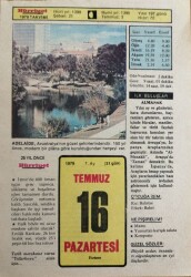 16 Temmuz 1979 Takvim Yaprağı - Doğum Günü Hediyesi EFM(N)9364 - Gökçekoleksiyon