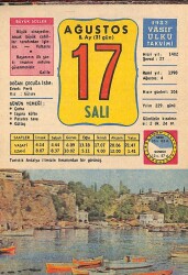 17 Ağustos 1982 Takvim Yaprağı - Doğum Günü Hediyesi EFM(N)9226 - Gökçekoleksiyon