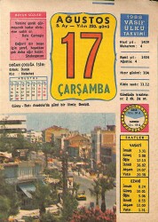 17 Ağustos 1988 Takvim Yaprağı - Doğum Günü Hediyesi EFM(N)9481 - Gökçekoleksiyon