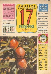 17 Ağustos 1989 Takvim Yaprağı - Doğum Günü Hediyesi EFM(N)10086 - 2