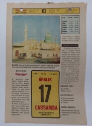 17 Aralık 1980 Takvim Yaprağı - Doğum Günü Hediyesi EFM(N)7233 - Gökçekoleksiyon