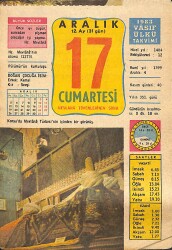 17 Aralık 1983 Takvim Yaprağı - Doğum Günü Hediyesi EFMN14678 - Gökçekoleksiyon