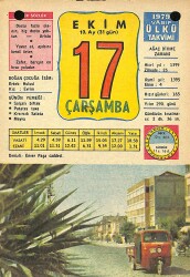 17 Ekim 1979 Takvim Yaprağı - Doğum Günü Hediyesi EFM(N)11772 - Gökçekoleksiyon