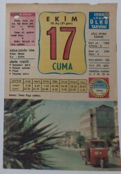 17 Ekim 1980 Takvim Yaprağı - Doğum Günü Hediyesi EFM(N)6975 - Gökçekoleksiyon