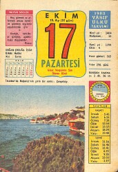 17 Ekim 1983 Takvim Yaprağı - Doğum Günü Hediyesi EFMN14732 - Gökçekoleksiyon