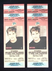17 Ekim 1998 Ricky Martin Konser Bileti İstanbul (Çift Bilet) EFMN11661 - Gökçekoleksiyon