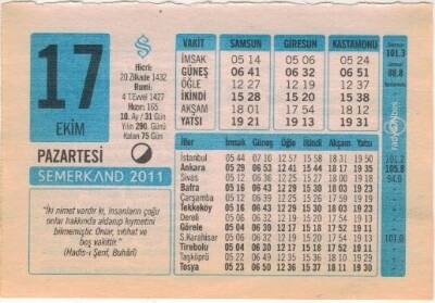 17 Ekim 2011 Takvim Yaprağı EFM(N)1335 - 4