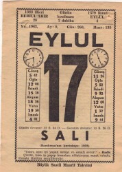 17 Eylül 1963 Takvim Yaprağı EFM(N)3628 - 2