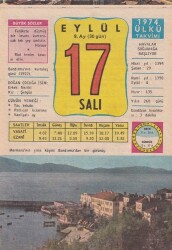 17 Eylül 1974 Takvim Yaprağı -Doğum Günü Hediyesi EFM(N)6387 - Gökçekoleksiyon