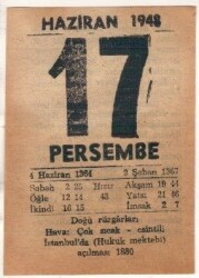 17 Haziran 1948 Takvim Yaprağı EFM(N)1402 - 3