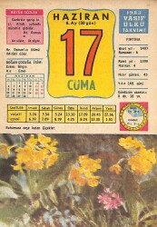 17 Haziran 1983 Takvim Yaprağı - Doğum Günü Hediyesi EFM(N)9012 - Gökçekoleksiyon