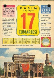 17 Kasım 1979 Takvim Yaprağı - Doğum Günü Hediyesi EFM(N)11672 - Gökçekoleksiyon
