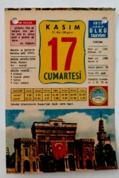17 Kasım 1979 Takvim Yaprağı -Doğum Günü Hediyesi EFM(N)6513 - Gökçekoleksiyon