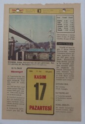 17 Kasım 1980 Takvim Yaprağı - Doğum Günü Hediyesi EFM(N)7203 - Gökçekoleksiyon