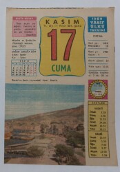 17 Kasım 1989 Takvim Yaprağı - Doğum Günü Hediyesi EFM(N)6737 - Gökçekoleksiyon