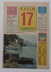 17 Kasım 1990 Takvim Yaprağı - Doğum Günü Hediyesi EFM(N)6771 - Gökçekoleksiyon